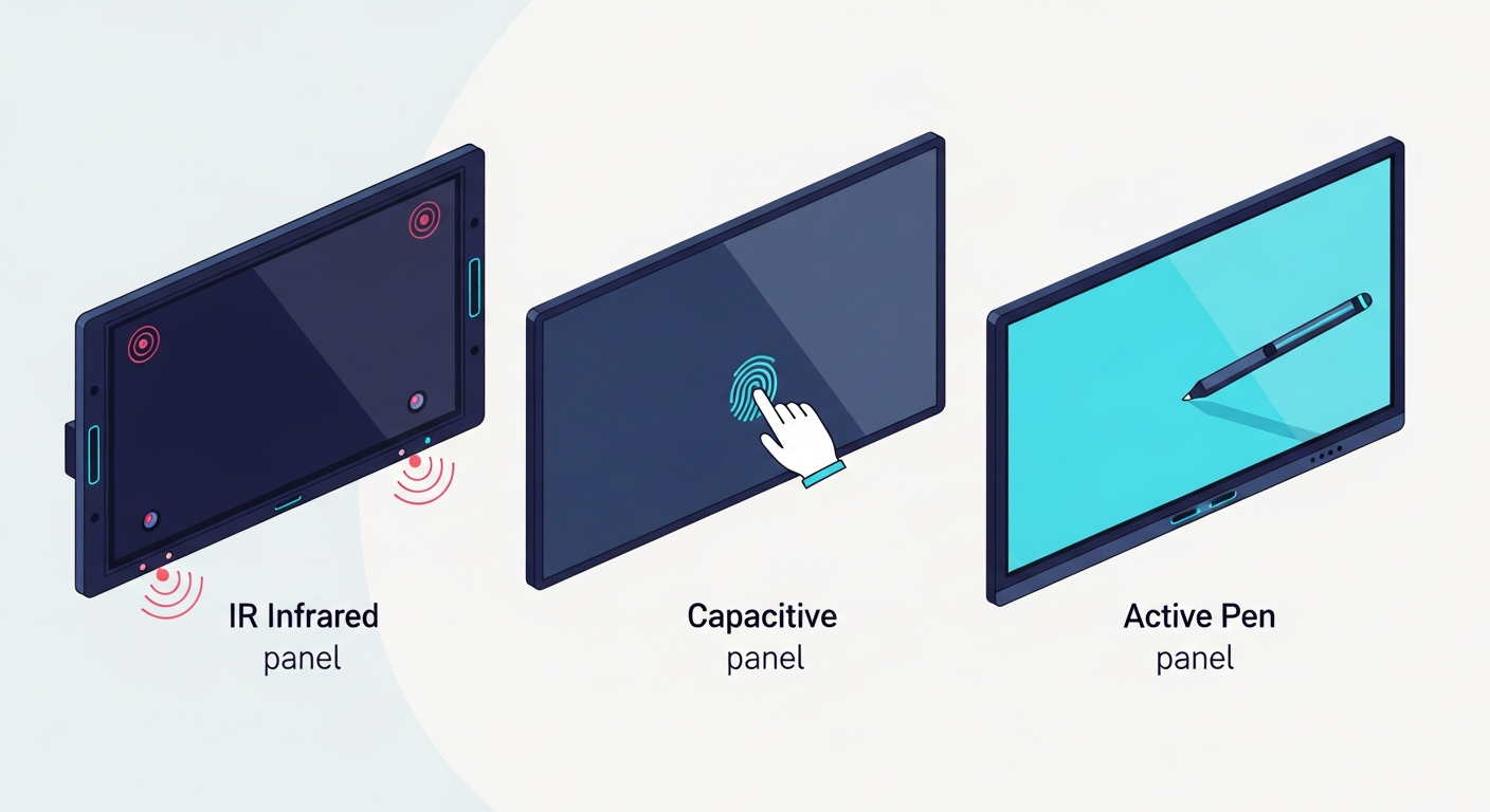 IR, Capacitive ve Active Pen panel teknolojileri karşılaştırma