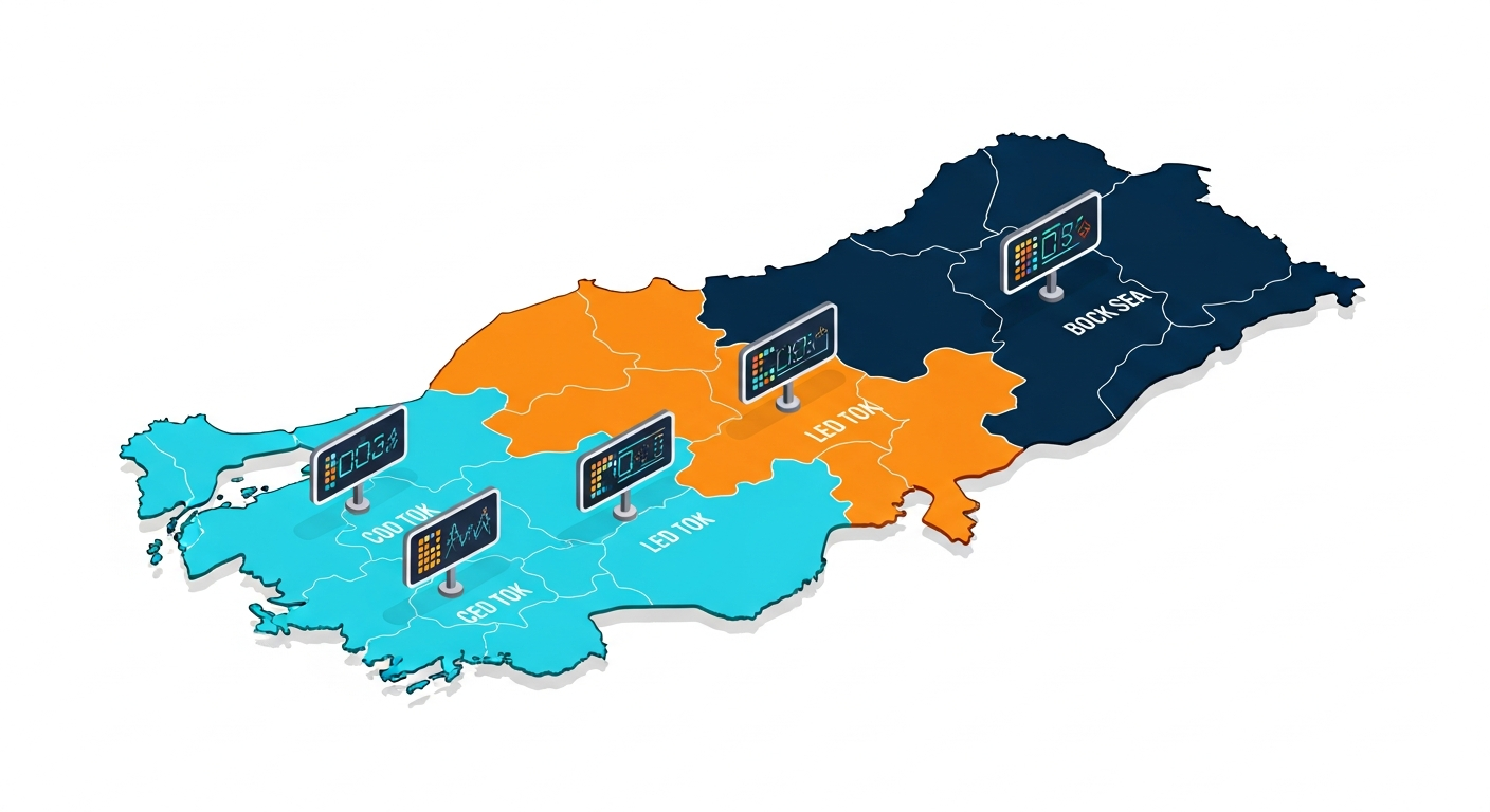 Türkiye iklim haritası diyagramı; bölge bazında LED ekran öneri matrisi